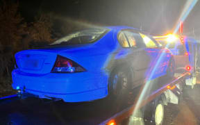 One of the cars impounded on Saturday night.