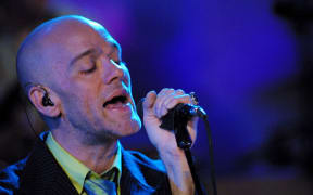 Michael Stipe of REM performing for MTV Unplugged in 1991