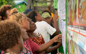 Solomon Islands election result board