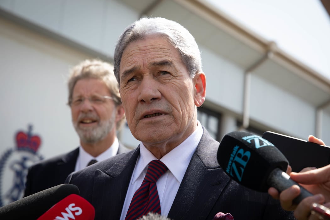 Deputy Prime Minister Winston Peters during a stand-up interview after attending a Police cadet graduation 21 November 2019.