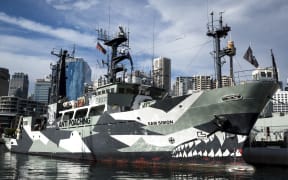 Sea Sheperd's anti-whaling ship the Sam Simon in Sydney.