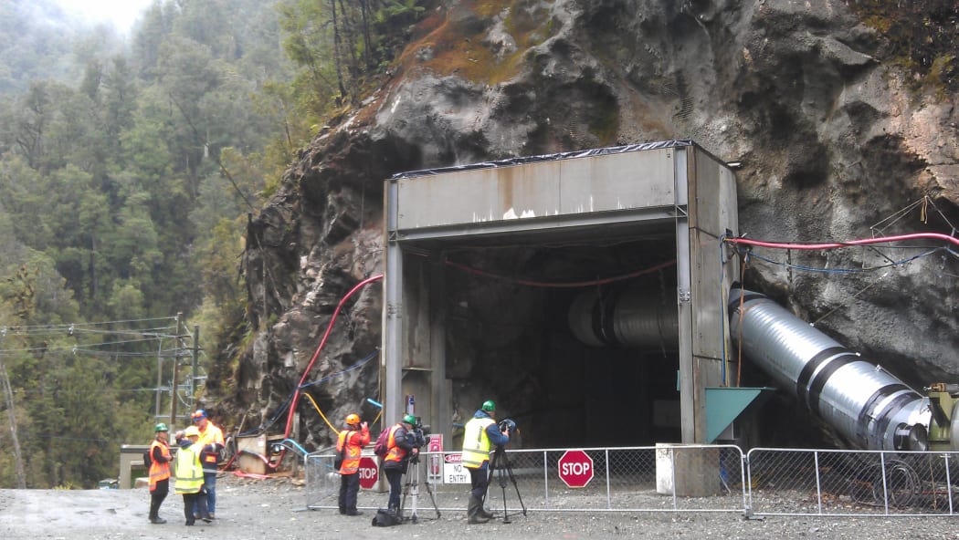 The entry to the Pike River mine after the explosion.