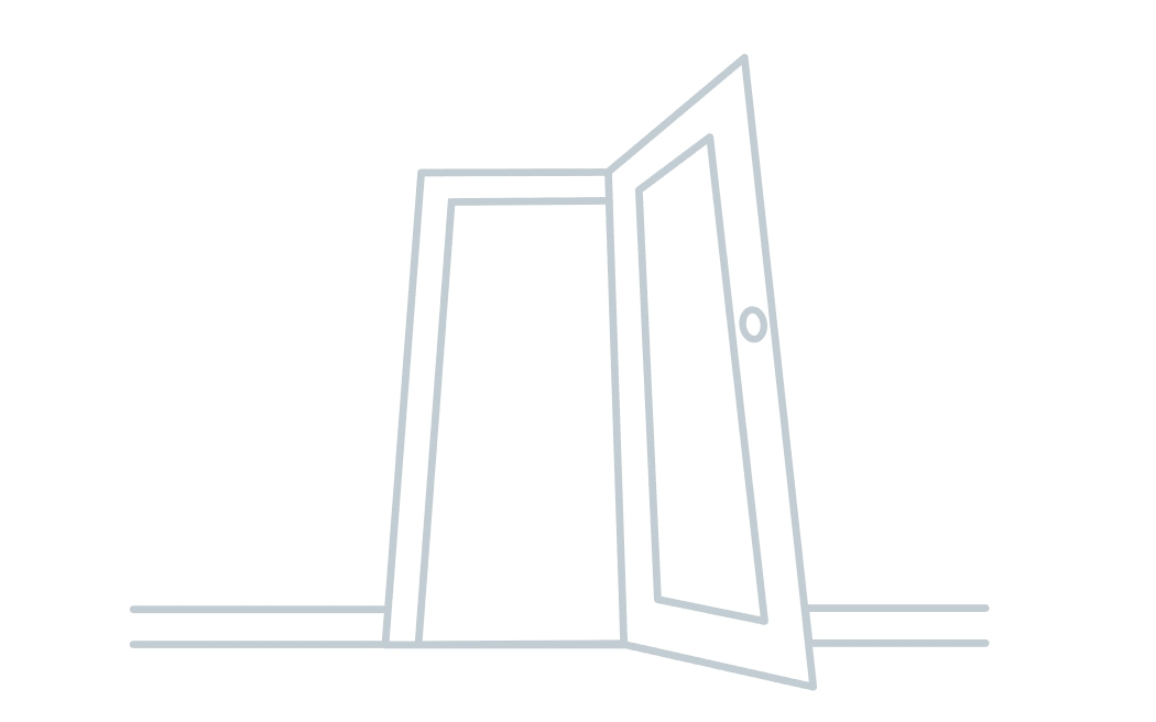 open door line drawing