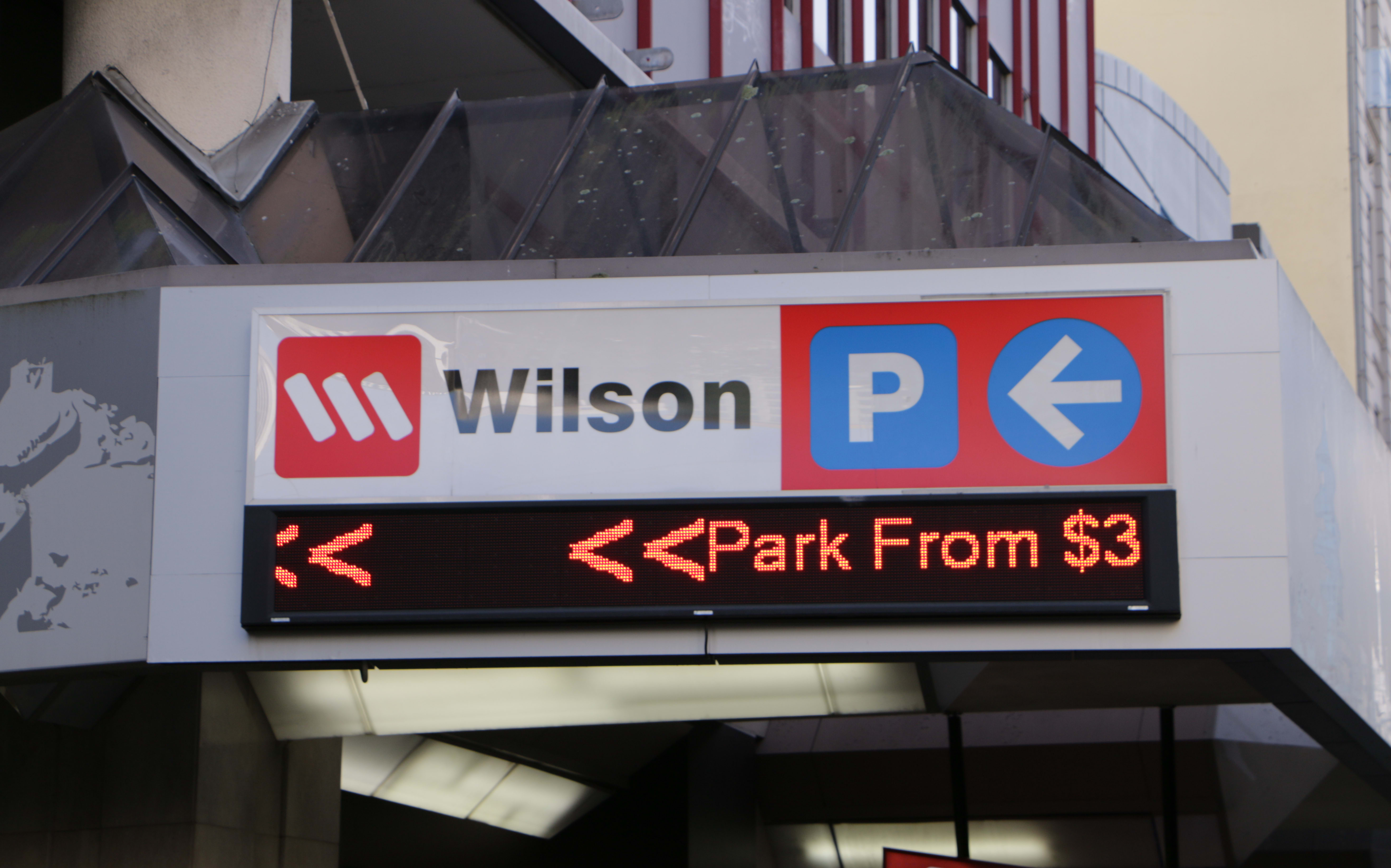 Wilson Parking signage, Queen Street