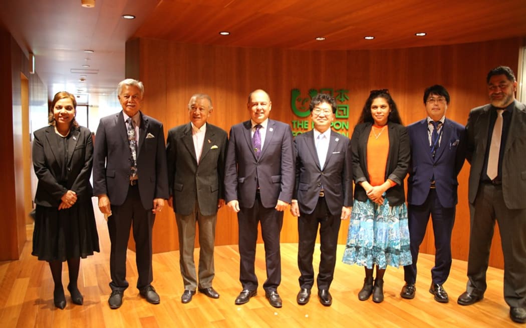 The PIF delegation and representatives of the Japanese government in Tokyo.