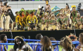 Cultural performers strutting their stuff at the opening ceremony of the 17th Pacific Games in Solomon Islands.