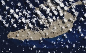 The large raft of pumice off Tonga