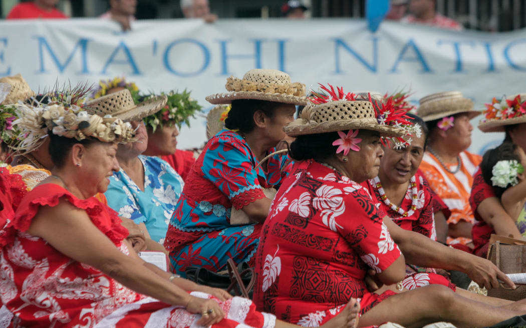 Women in Tahiti commemorate 50th anniversary of first French nuclear weapons test in South Pacific