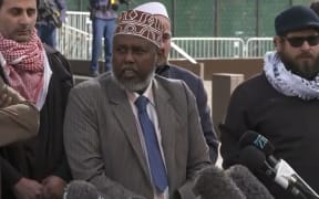 Muslim leaders speak to media after the mosque shooter's sentencing was handed down.