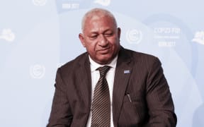 Fiji Prime Minister Voreqe Bainimarama at the COP23 Fiji conference in Bonn, Germany on the 12th of November 2017. COP23 if organized by UN Framework Convention for Climate Change. Fiji holds presidency over this meeting in Bonn. (Photo by Dominika Zarzycka/NurPhoto)