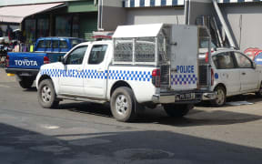 A Vanuatu police truck in the capital, Port Vila.