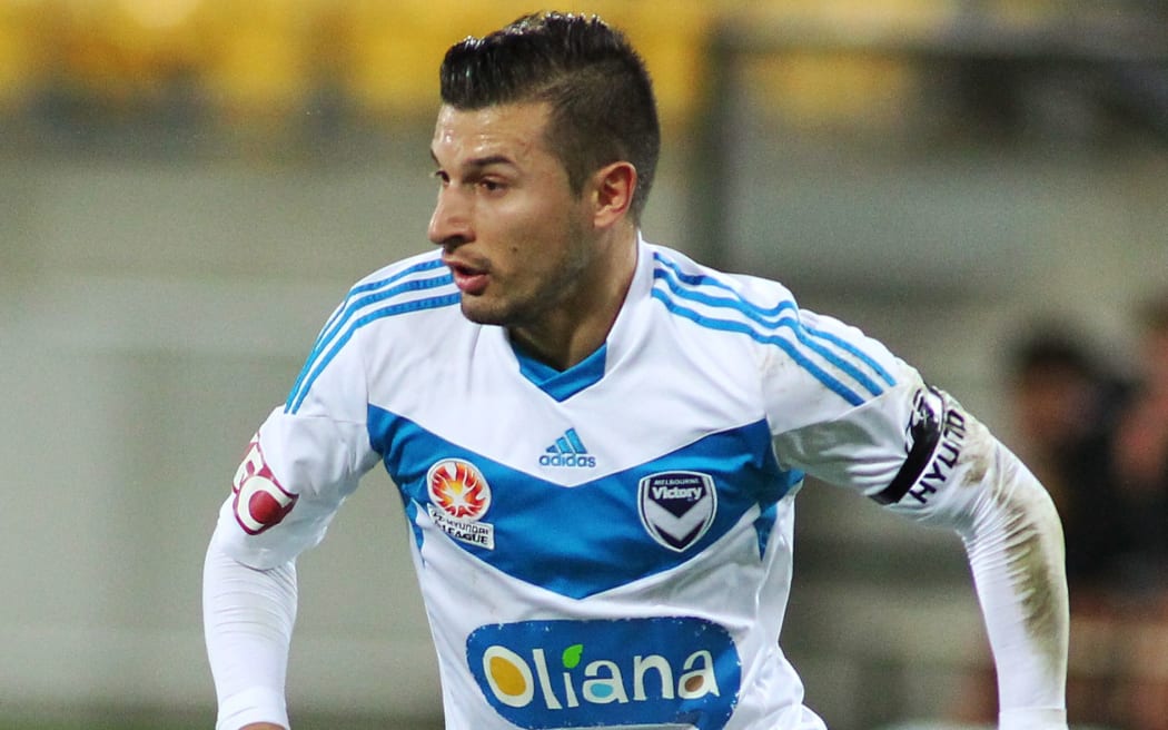 The Melbourne Victory's Kosta Barbarouses in action.
