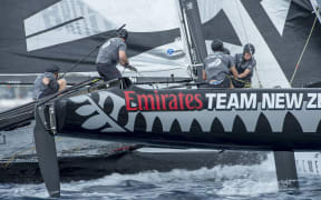 Team New Zealand. Day four of the Extreme Sailing Series Regatta at Nice.