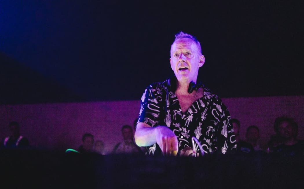 INDIO, CALIFORNIA - APRIL 24: Fatboy Slim performs onstage at the YumaTent at the 2022 Coachella Valley Music And Arts Festival on April 24, 2022 in Indio, California.   Matt Winkelmeyer/Getty Images for Coachella/AFP (Photo by Matt Winkelmeyer / GETTY IMAGES NORTH AMERICA / Getty Images via AFP)