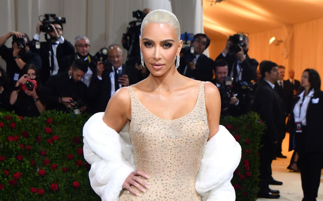 US socialite Kim Kardashian arrives for the 2022 Met Gala at the Metropolitan Museum of Art on 2 May, 2022, in New York.