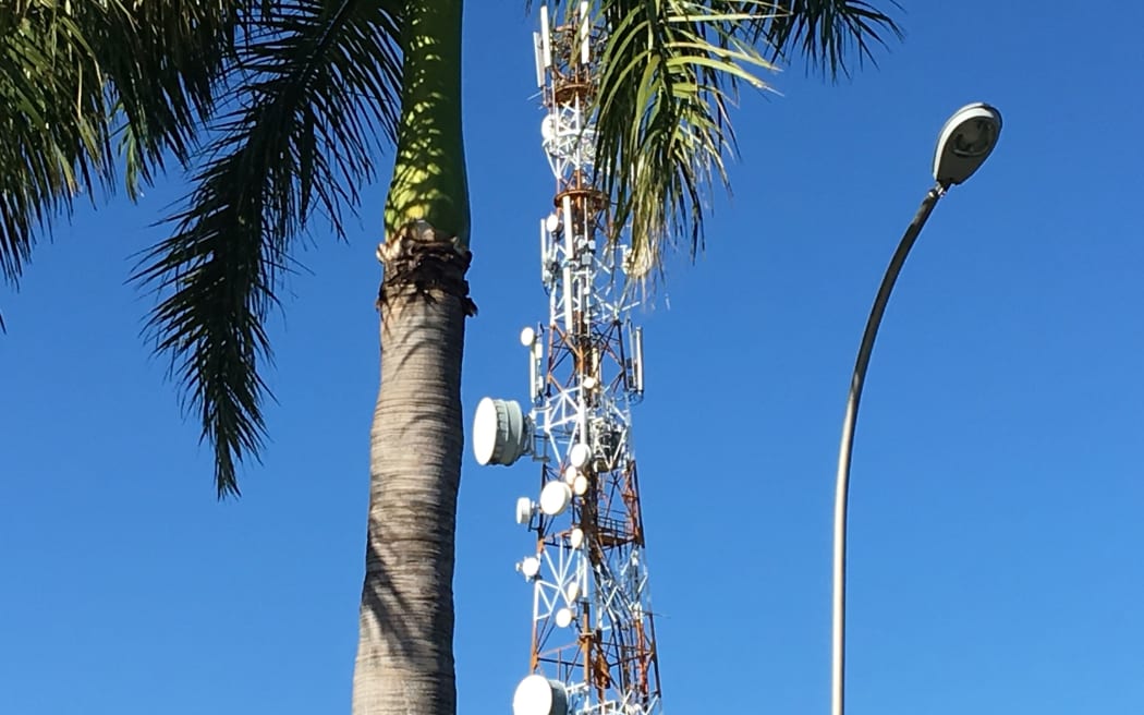 A telecommunications tower in Lautoka, Fiji