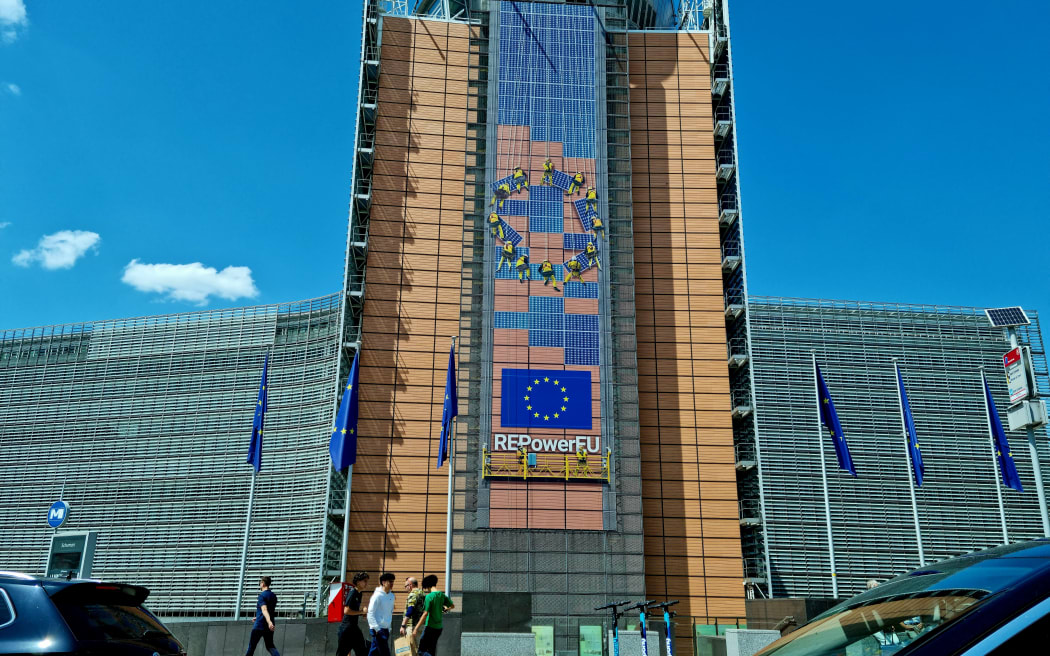 The Berlaymont building, which houses the headquarters of the European Commission in Brussels, Belgium.
