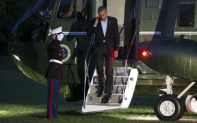 US President Barack Obama returns to the White House after a weekend in Chicago.