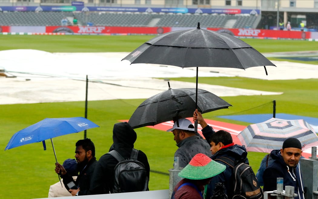 Rain at the cricket.