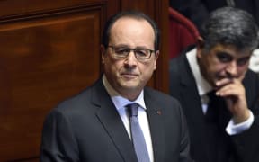 President Francois Hollande addressing parliament.