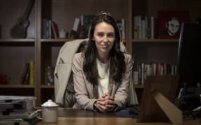 Jacinda Ardern, Labour Party leader in her office at the Beehive in the lead up to the 2017 election.