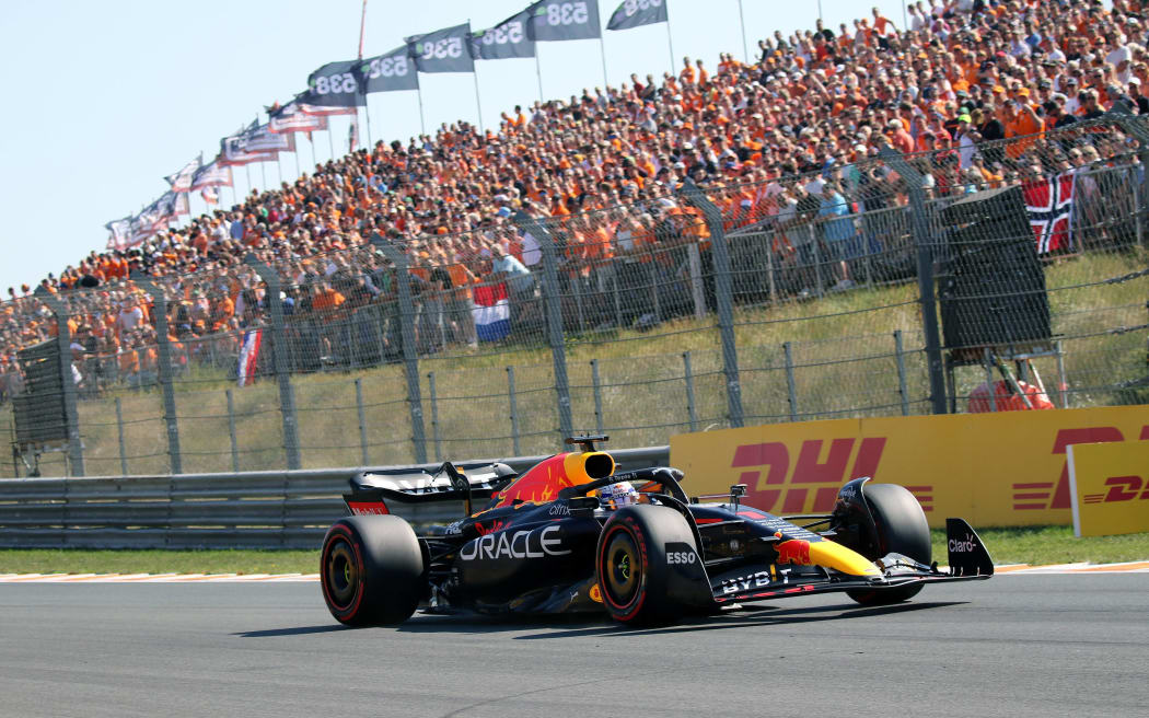 Max Verstappen tijdens de Grand Prix van Nederland