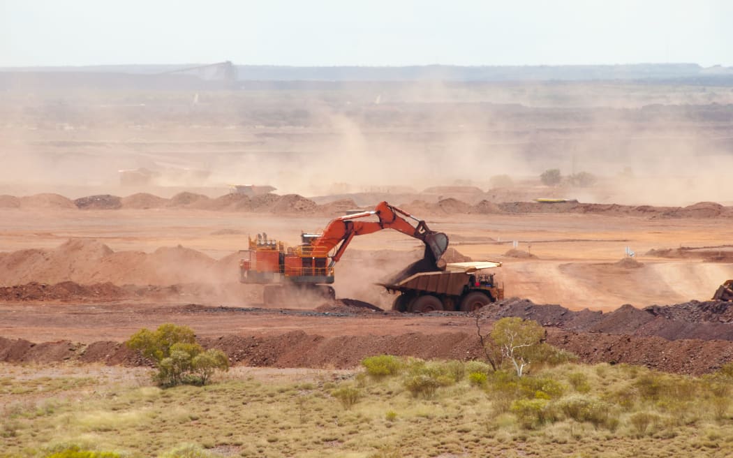 Iron ore mining in Australia.