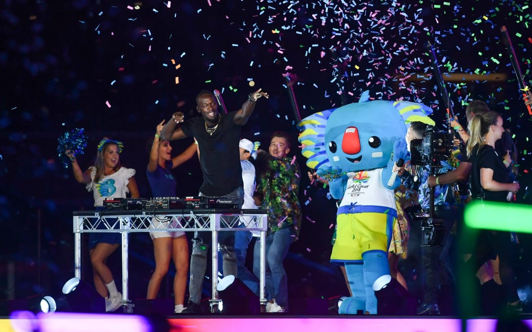 Sprint great Usian Bolt was part of the celebrations at the 2018 Gold Coast Commonwealth Games closing ceremony.