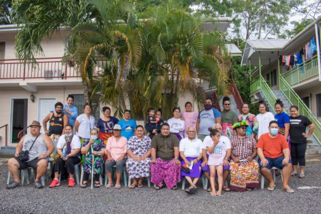 Tokelau group awaiting repatriation passage home from Samoa to Fakaofo, Nukunonu and Atafu.