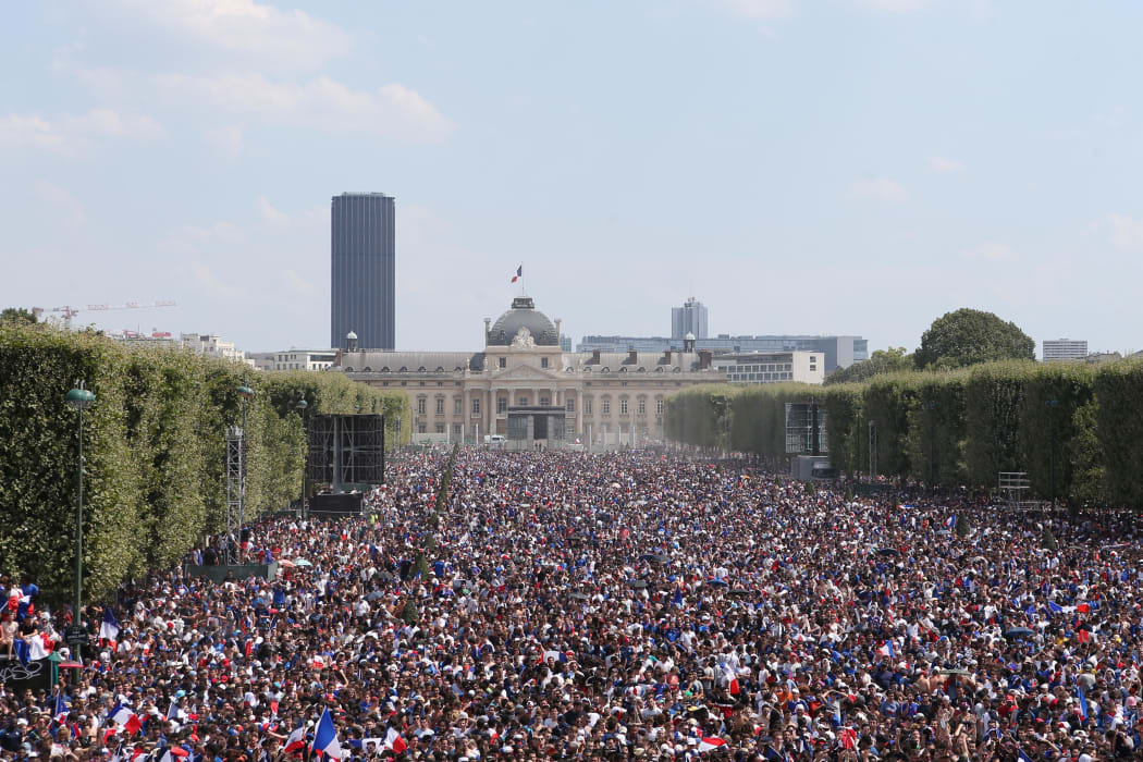 France celebrates World Cup win.
