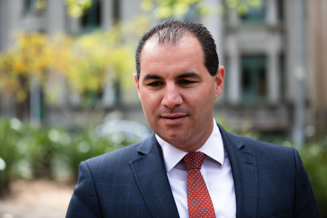 Advance NZ co-leader Jami-Lee Ross outside the High Court at Auckland.