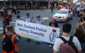 Police at Wellington's Pride Parade