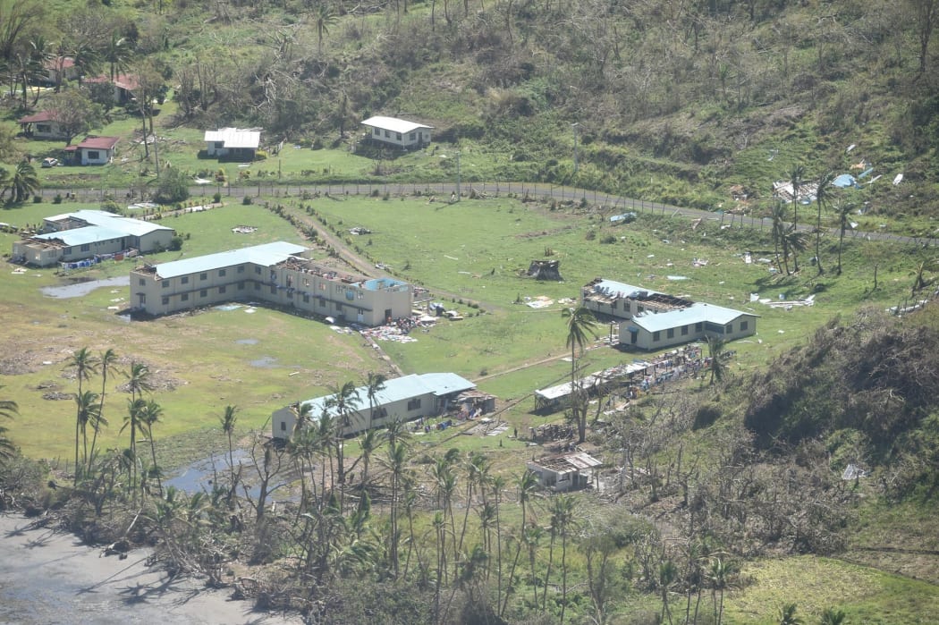 Saint John's College in Fiji - a day after Cyclone Winston hit the country in 2016.