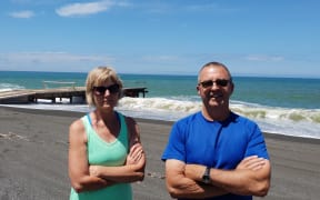 Whirinaki Beach residents Kerry Le Geyt and Warren Kohlis.