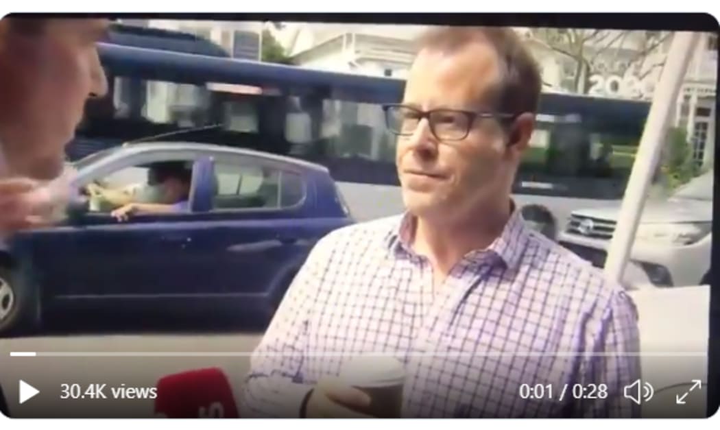 National campaign consultant Hamish Price on One News, Ponsonby, Auckland October 2020. Screenshot TVNZ.