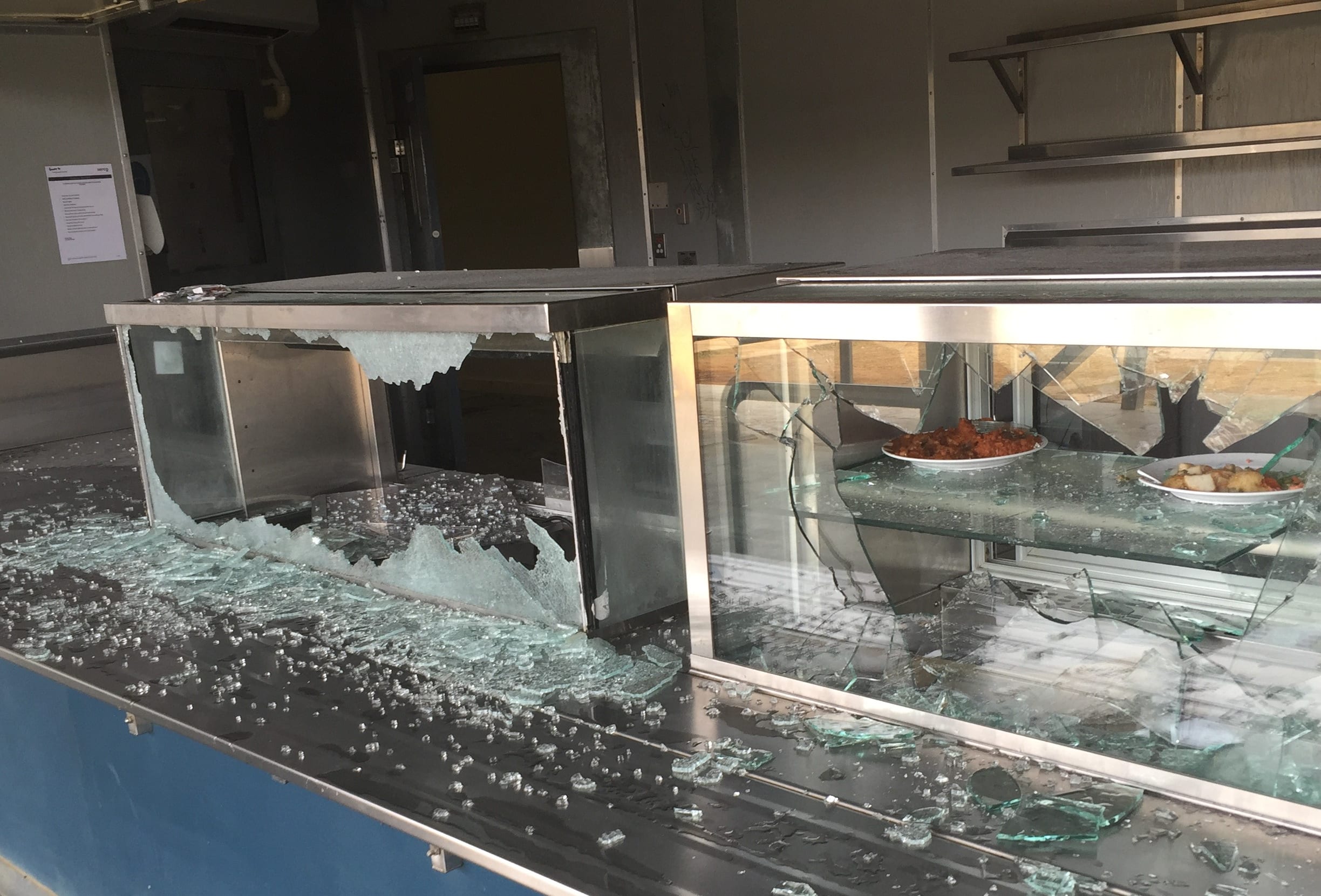 A supplied image shows damage following unrest at the Christmas Island Immigration Detention Centre. The photo was supplied on 11 November 2015 by the office of Australian MP Peter Dutton.