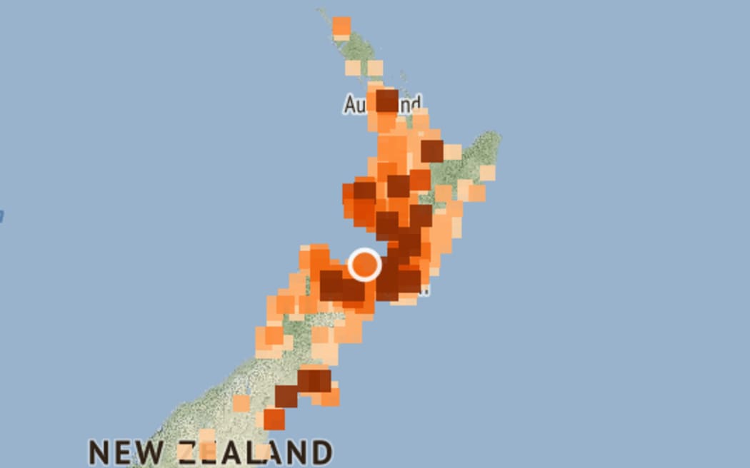 More than 44,000 people registered with GeoNet as having felt the 5.8 quake in the 15 mins after it hit.
