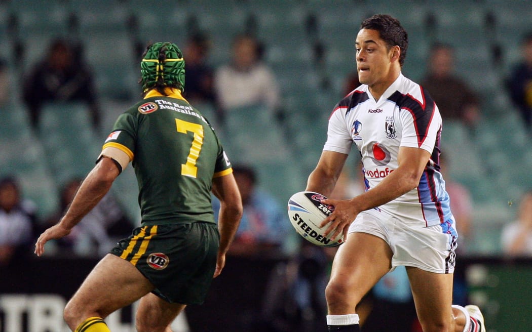 Jarryd Hayne playing for Fiji at the 2008 Rugby League World Cup.