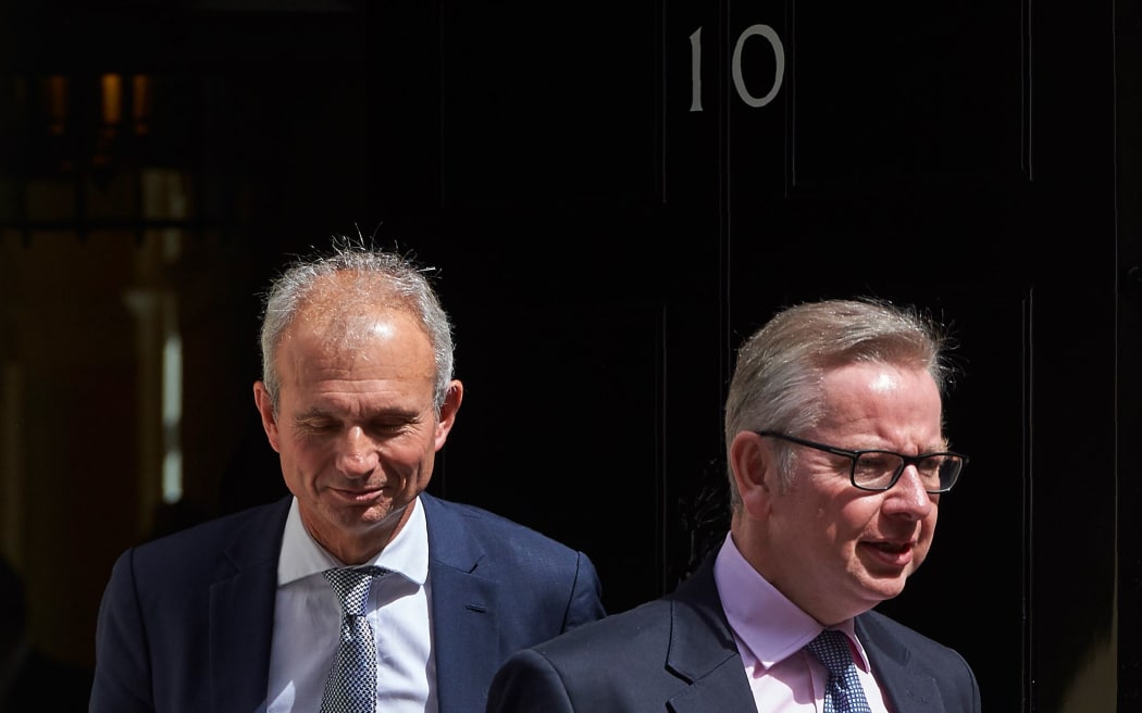 (File photo) David Lidington and Michael Gove leaving Downing Street, July 2017,