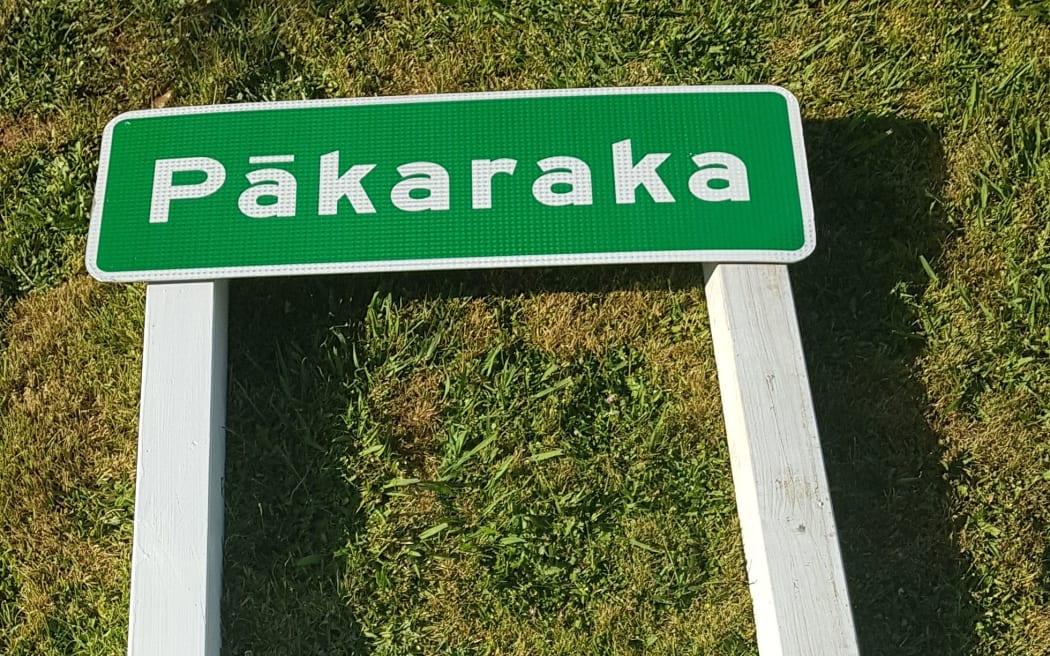 All the Pākaraka signs were lying on the side of the road after their posts were broken only hours after they were installed.