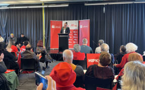 Labour's Carmel Sepuloni launches the party's full policy plan at a gathering in West Auckland on 1 October, 2023.