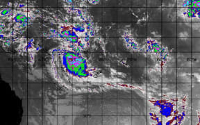 Cyclone Lola seen in satellite imagery.