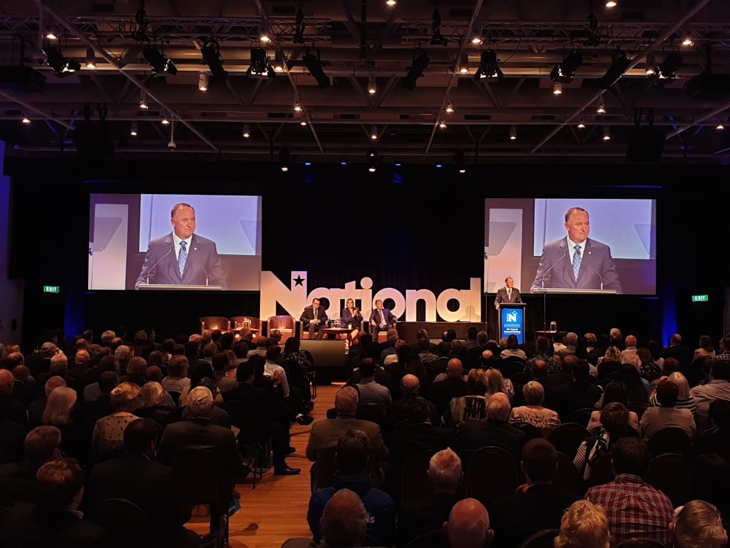 Sir John Key speaks at the national Party AGM.