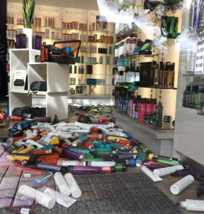 Damage in a central Wellington store.