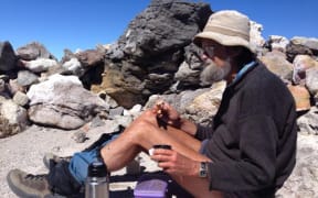 Derek on top of Mount Taranaki