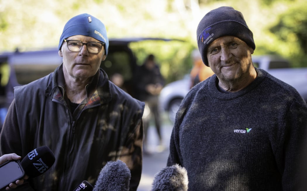 Missing biker Andy Macallan and Jim Moore after being found in Akatarawa