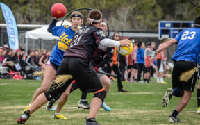 UCLA vs Arkansas at the Quidditch World Cup 7 on April 6th 2014 in North Myrtle Beach, South Carolina.