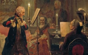 Flute Concert with Frederick the Great in Sanssouci by Adolph von Menzel