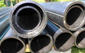 Pipes ready for installation in Rarotonga, Cook Islands as part of Te Mato Vai project to upgrade water supply