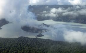 An aerial photo of Manaro Voui volcano on 25 September.